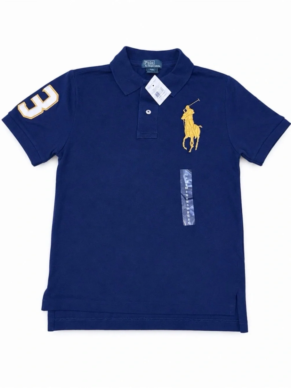 NWT Polo Ralph Lauren Boys Royal Blue Big Pony Polo Shirt Sz S 8
